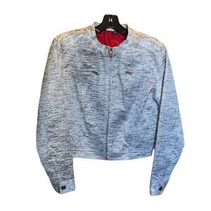 Skye's The Limit Silver Metallic Jacket Size Medium